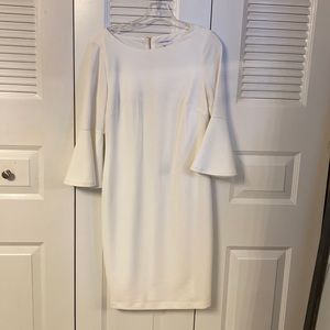 Calvin Klein Size 6 White Dress
